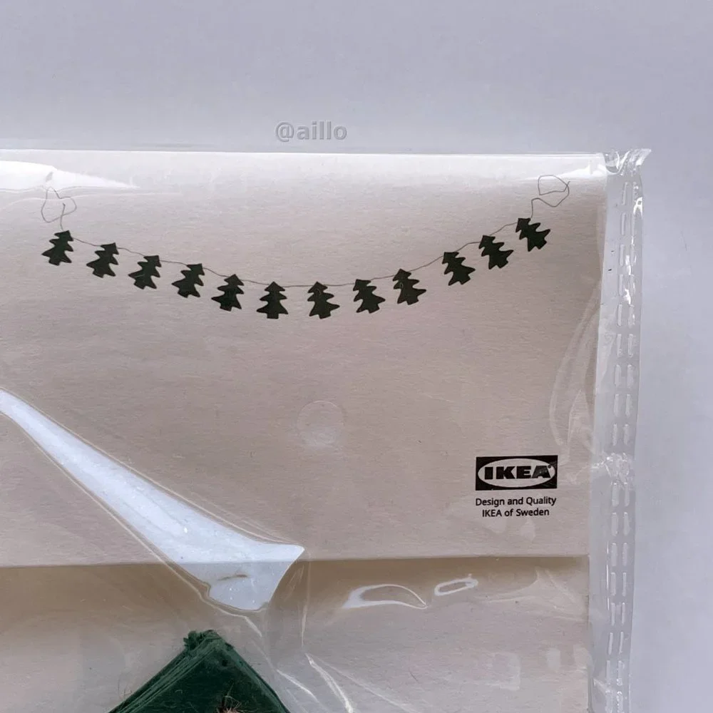 IKEA VINTER 2021 Garland, handmade Christmas tree shaped, green, 2 yard